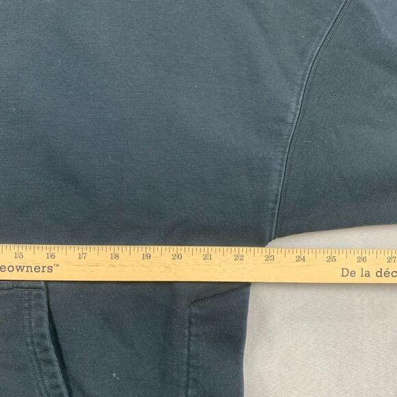 Fabletics Mens Sweater Large Black Hoodie Long Sleeve Split Hem Athletic Workout - Picture 6 of 7